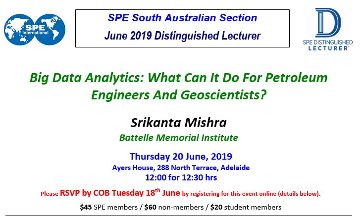 June 2019 SPE SA Technical Luncheon invitation