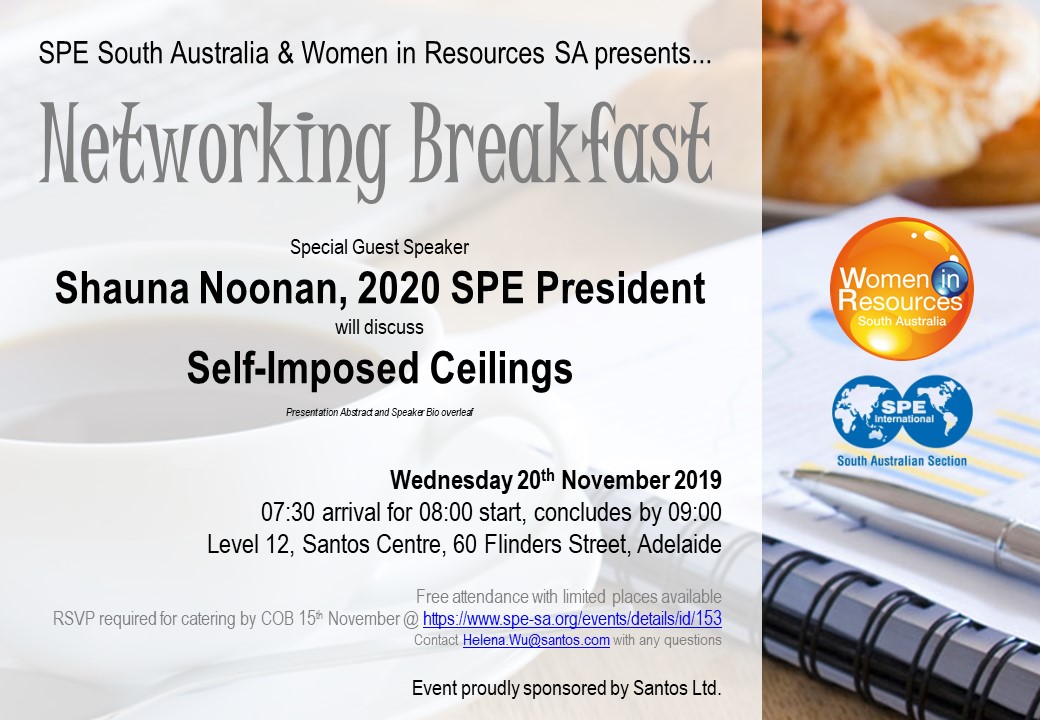 SPE-WinRSA Networking Breakfast invitation