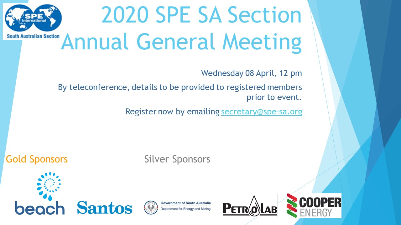 2020 SPE SA Section AGM invitation