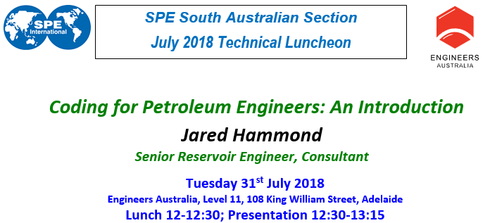 Late July 2018 SPE - EA Technical Luncheon