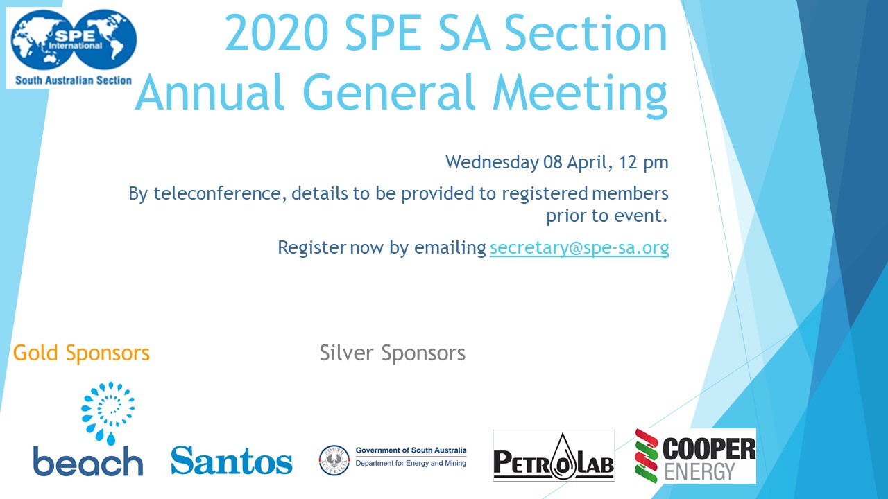 2020 SPE SA Section AGM invitation